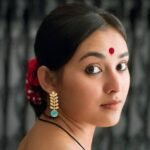 R.R. Traders Designer Matte Golden Plated/gold toned Leaf Design Monalisa Stone Earring for Women Alloy Drops & Danglers - Image 3