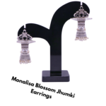 R.R. Traders Black stone studded  silver Oxidised Earrings with hanging ghunghuroo  Dangler Jhumki Earrings for Women - Image 5
