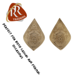 Pan Pata/Panpatra with stud earrings of brass metal - Image 2