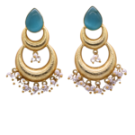 R.R. Traders monalisa stone  & Pearls Chandbalis Earrings
