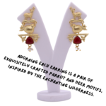 Parrot & Sparrow Design gold Plated Monalisa Stone Drop Earrings for women & girls - Image 3