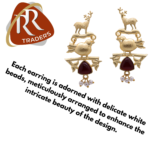 Parrot & Sparrow Design gold Plated Monalisa Stone Drop Earrings for women & girls - Image 5