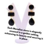 Beautiful designer Stone pearl party wear earings Gold Plated Triple Stone Earrings, Natural Stone Handmade - Image 4