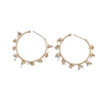 R.R. Traders Classical pearl , bali style, Gold plated  Stylish Chandbali Traditional Hoop Earrings For Women & Girls