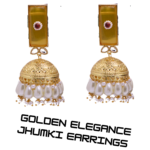 Exclusive Women Traditional monalisa stone Gold Tone Jhumki Earring - Image 4