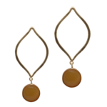 R.R. Traders Golden hoop earring with monalisa stone