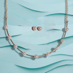 Elegant Handcrafted Brass Alloy Sea Water Pearl Beaded Necklace with Matching Earrings for Women & Girls - Image 5
