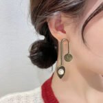 R. R. Traders Golden Pearls Leaf Design Drop Earrings for Women, Dangle Earrings with Pearls - Gold - Image 2