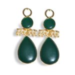 R.R. Traders Natural Monalisa Color Stone Gold Plated Pearl Earrings for women & girls