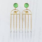 R.R. Traders Gold tonned & Contemporary camel design drop earrings for women & girls - Image 4