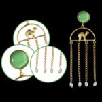 R.R. Traders Gold tonned & Contemporary camel design drop earrings for women & girls - Image 6