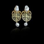 R.R. Traders Gold tonned With White pearl Embellished In Round  Shaped Drop Earring For Women'S &  girls - Image 4