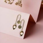 R. R. Traders Golden Pearls Leaf Design Drop Earrings for Women, Dangle Earrings with Pearls - Gold - Image 5
