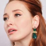 R.R. Traders Natural Monalisa Color Stone Gold Plated Pearl Earrings for women & girls - Image 5