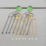R.R. Traders Gold tonned & Contemporary camel design drop earrings for women & girls - Image 5
