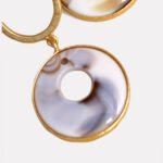 R.R. Traders Tranding Gold Plated Grey & white Color  CZ Stone Beautiful Earrings for women & Girls - Image 5