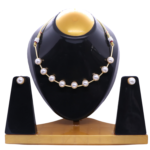 R.R. Traders Hand crafted  Pearl Beaded Necklace & Earrings Set for women & girls