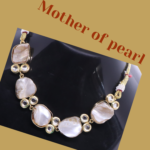 R.R. Traders Mother Of Pearls Necklace with earrings for women & girls - Image 2