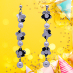 R.R. Traders exclusive  oxidised beaded floral drop earrings for women - Image 3
