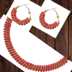 R.R. Traders Red Hasli Necklace set For Womens - Image 3