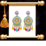 R.R. Traders Afgani German Silver Oxidized with hanging pearls /beaded  Earrings for Women & girls - Image 2