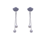 R.R. Traders Classic Silver Plated Pearl Earrings for women girl's and women's , Elegant Pearl Earrings , Stylish Pearl Earrings for Gifts.