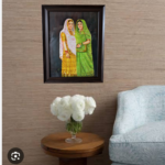 R.R. Traders Hand Made  rough texture, 440 gsm water color framed painting of ‘DO SAKHIYAN’ ( Two friends)  (24 inch x 18 inch) - Image 3