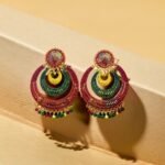 R.R. Traders Oxidised Multicolored Chandbali Earrings for women & girls - Image 5