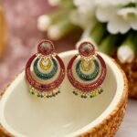 R.R. Traders Oxidised Multicolored Chandbali Earrings for women & girls - Image 2