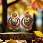 R.R. Traders Oxidised Multicolored Chandbali Earrings for women & girls - Image 3