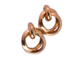 R.R. Traders fashion stylish latest golden plated double hoop earrings For women & girls, treandy hoop earrings, golden hoop stud earrings