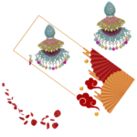 R.R. Traders Multicolor drop earrings-Indian earrings,ethic jewellery/Drop dranglers for women & girls - Image 4