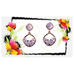 R.R. Traders Elegant Anti Tarnish While Flower Designed Earrings Stainless Steel Hoop Earring Oxidized Hoop Earrings - Captivating Gold Designs for Fashionable Females - Image 4