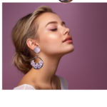 R.R. Traders Elegant Anti Tarnish While Flower Designed Earrings Stainless Steel Hoop Earring Oxidized Hoop Earrings - Captivating Gold Designs for Fashionable Females - Image 2