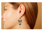 R.R. Traders 3 Butterfly Hanging Ear Rings for women & girls - Image 2