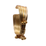 R.R. Traders Gold plated multi-layered metal coil cuff bangle for women & girls - Image 3